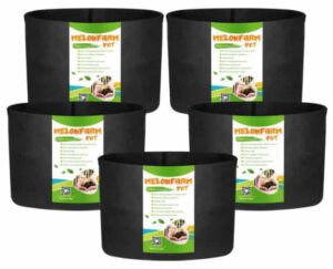 MELONFARM 5-Pack 15 Gallon Pots With Handles