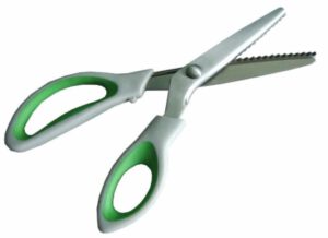 JISTL Green Professional Dressmaking Pinking Shears- Zig Zag Cut Scissors