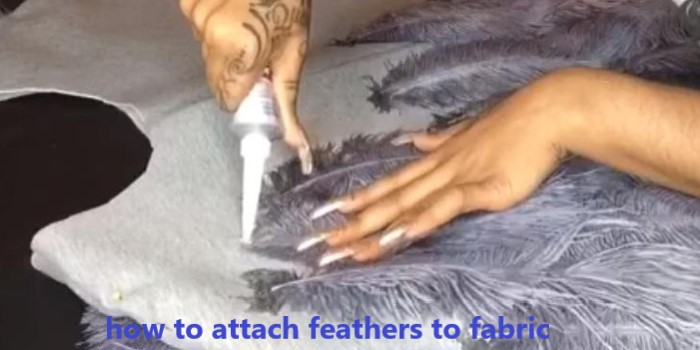 how to attach feathers to fabric