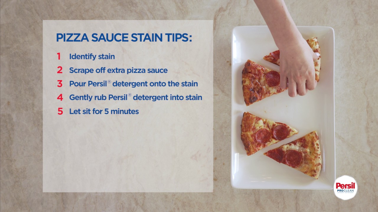 How to Get Pizza Sauce Out of Clothes?