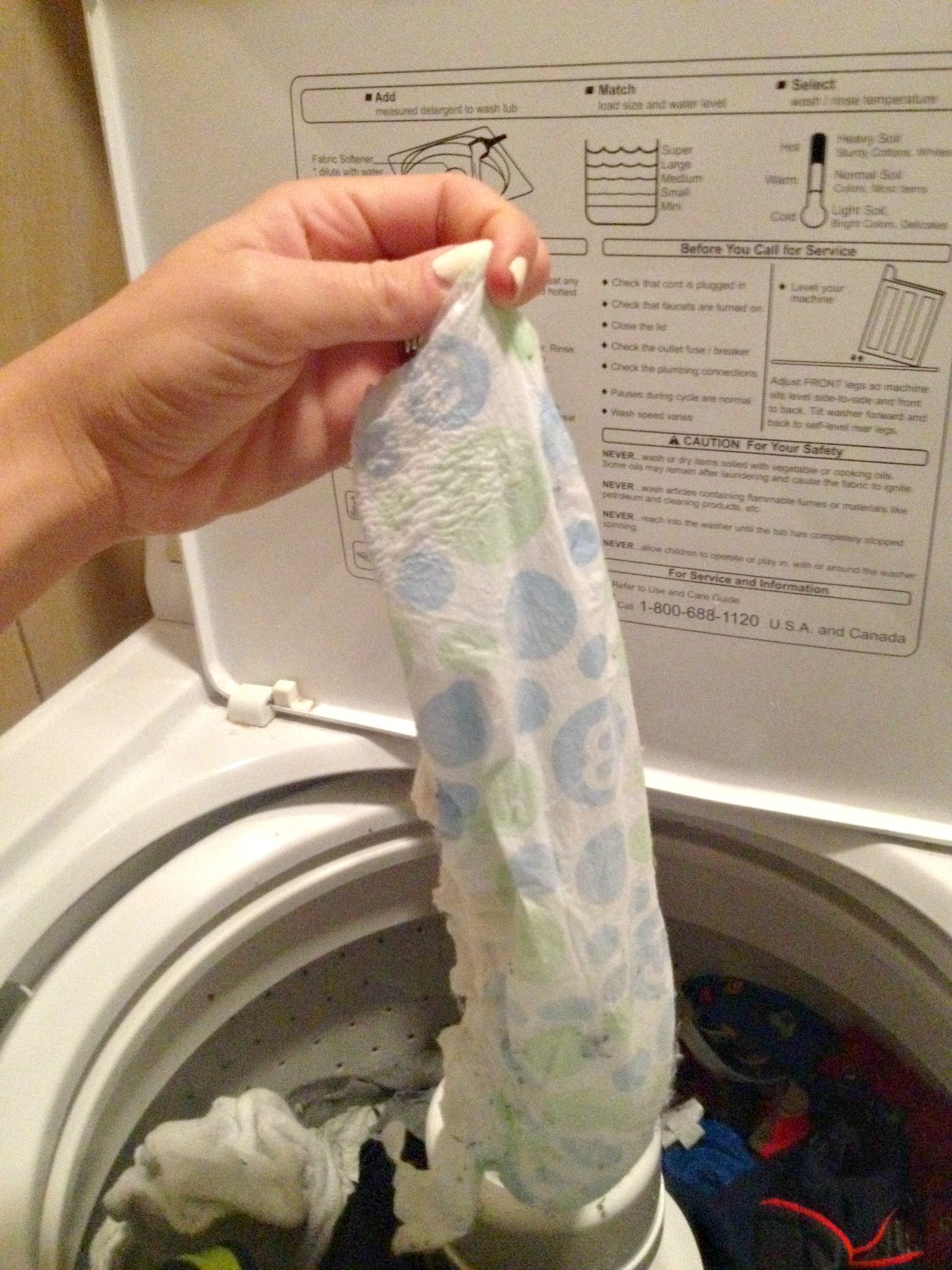 How to Get Diaper Gel Out of Washer