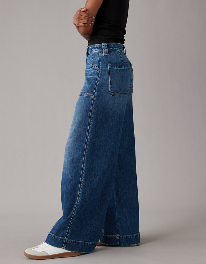 Ae Dreamy Drape Baggy Ultra Wide-Leg Super High-Waisted Jean Review