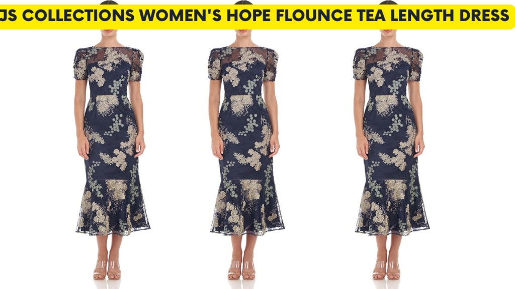 JS Collections Women's Hope Flounce Tea Length Dress