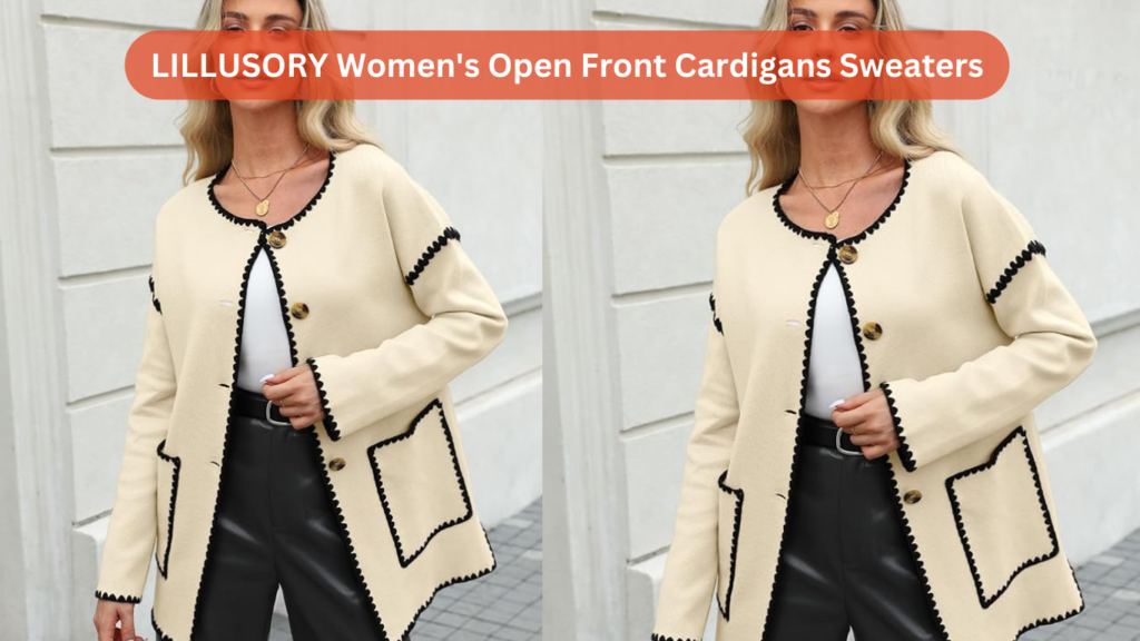 LILLUSORY Women's Open Front Cardigans Sweaters