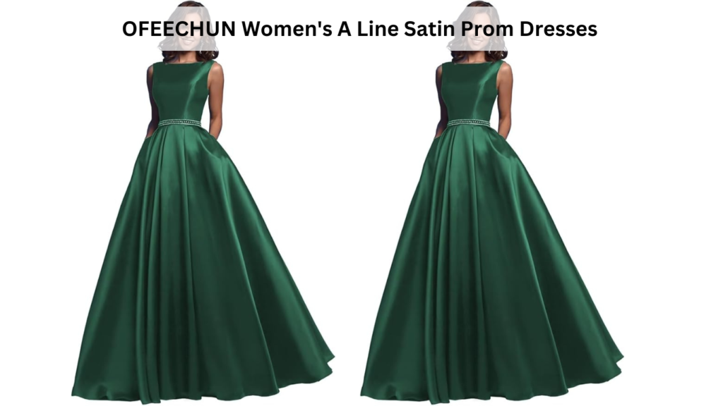 OFEECHUN Women's A Line Satin Prom Dresses