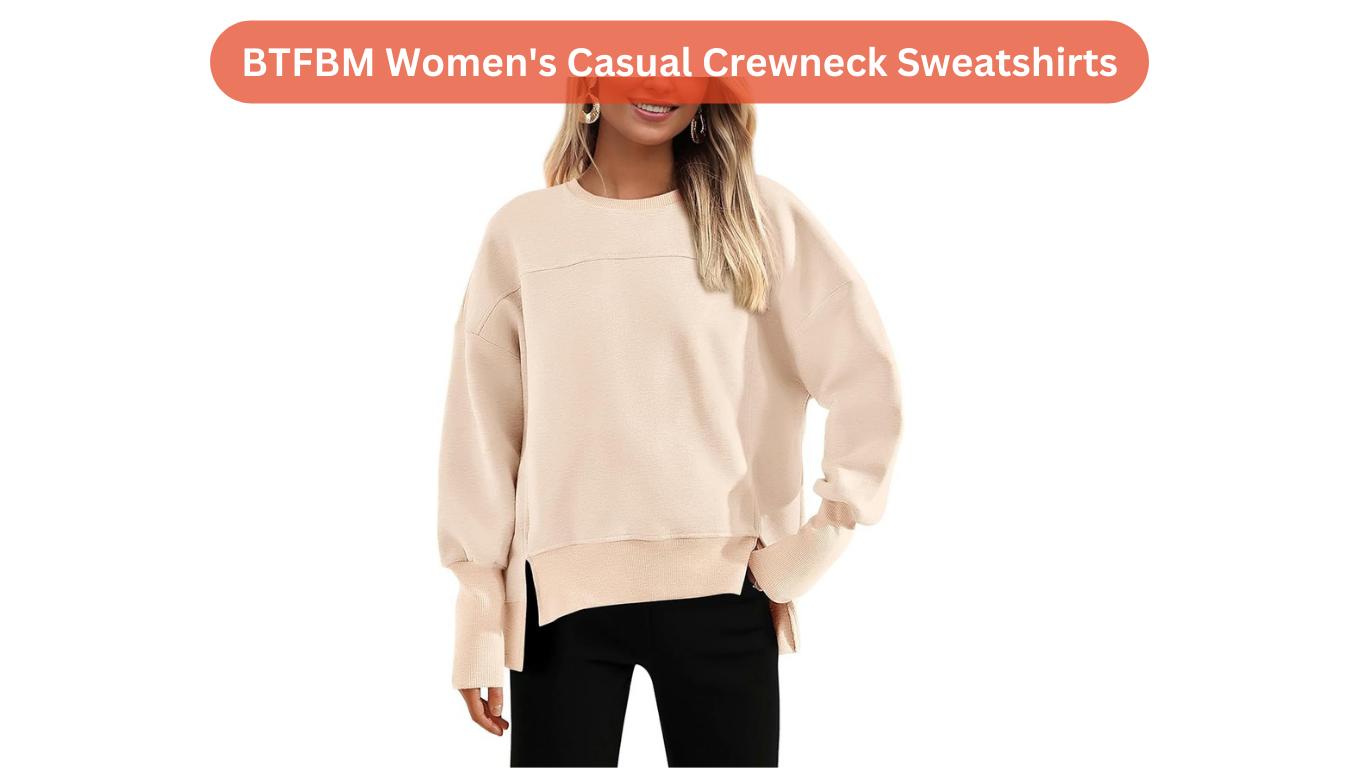 BTFBM Women's Casual Crewneck Sweatshirts