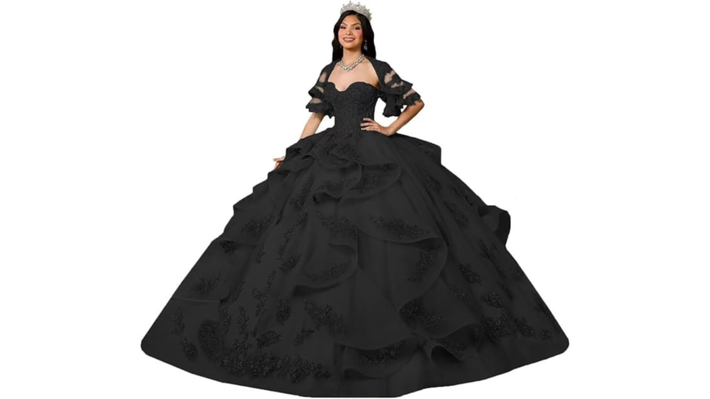 DXUOPL 3D Flowers Lace Appliques Quinceanera Dresses