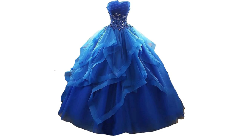 Fair Lady Prom Dress Long Ruffles Ball Gown Quinceanera Dresses