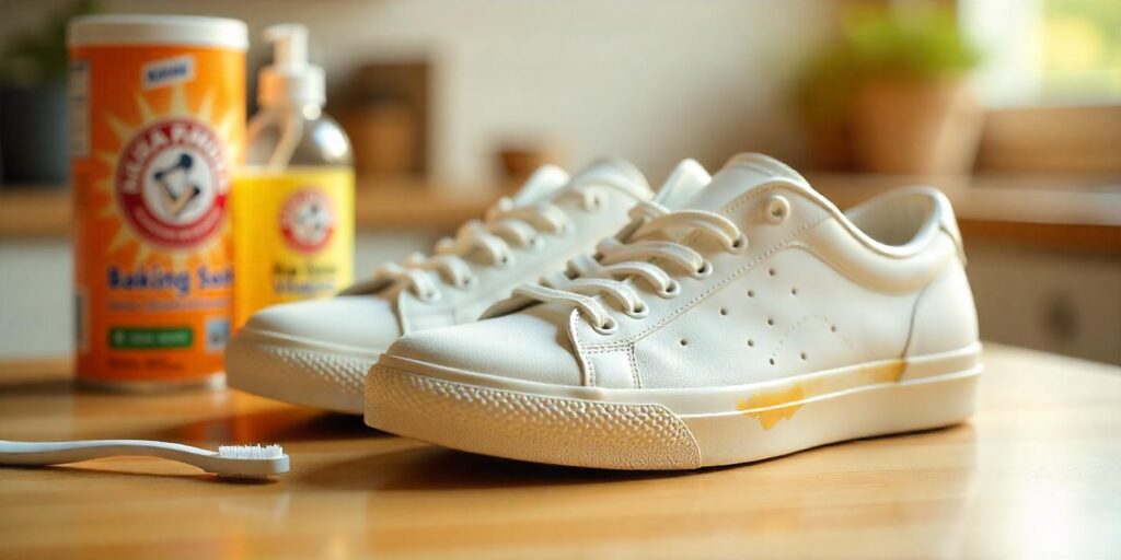 How to Get Yellow Stains Out of White Shoes